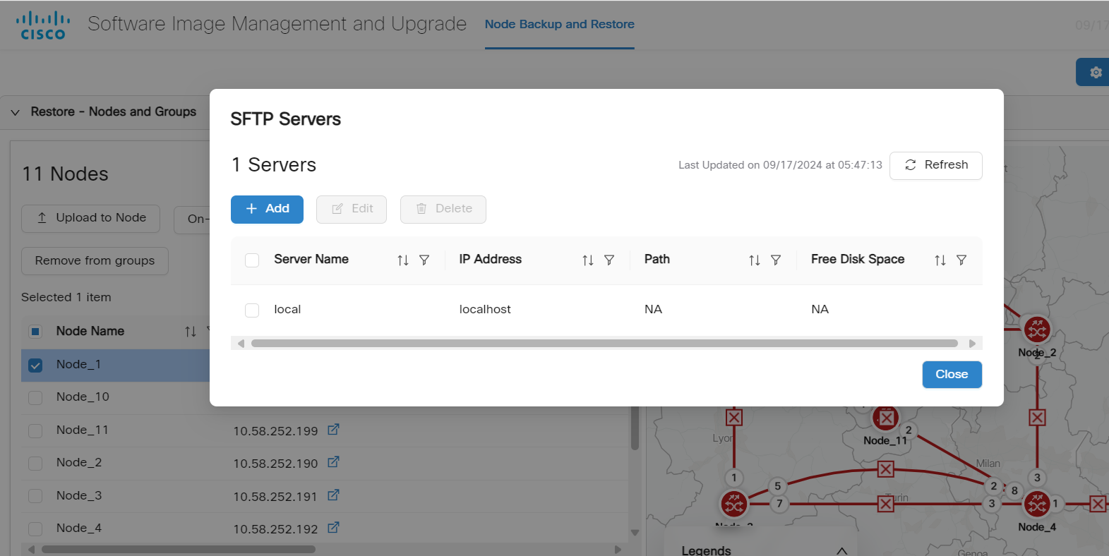 Screenshot of Configure SFTP Server