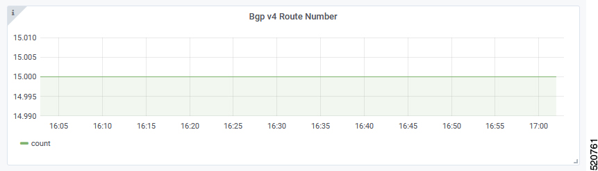 The screenshot dispalys the BGP v4 Route Number