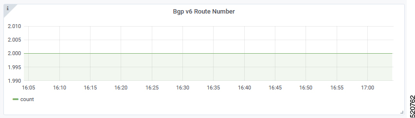 The screenshot displays the BGP v6 Route Number