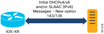 Router and DHCP server discovery with associated message options