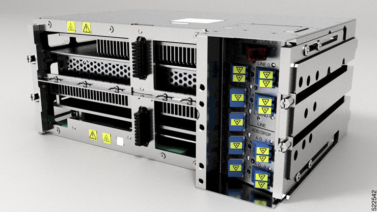 Perspective View of OLT-R-C Line Card