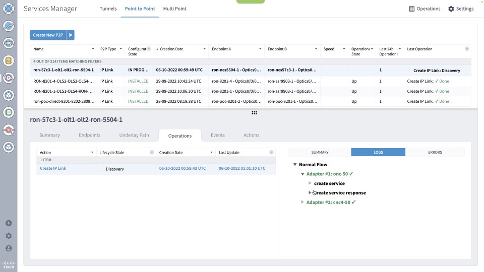 Provisioning Progress - Logs