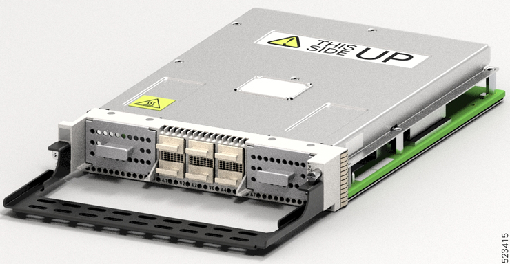 This image shows the NCS1K14-2.4T-K9 line card in perspective view.