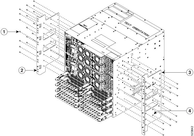 This image shows attaching the mounting brackets on an empty chassis.