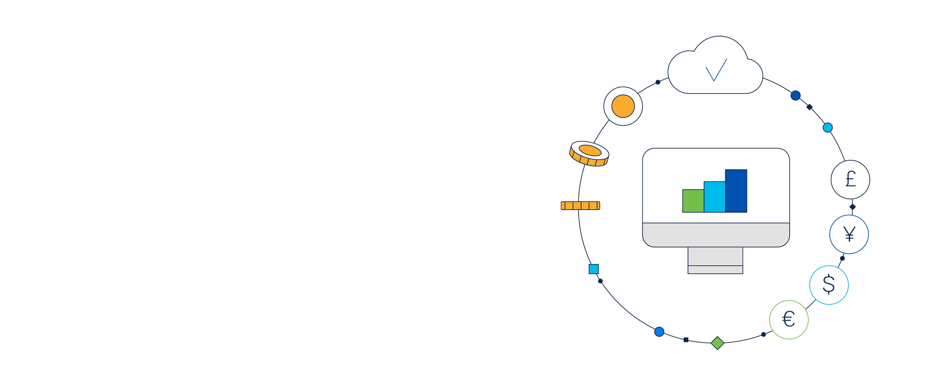 ​​Illustration depicting data and network information fueling growth