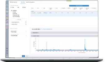 Crosswork Network Automation dashboard on display in a laptop.