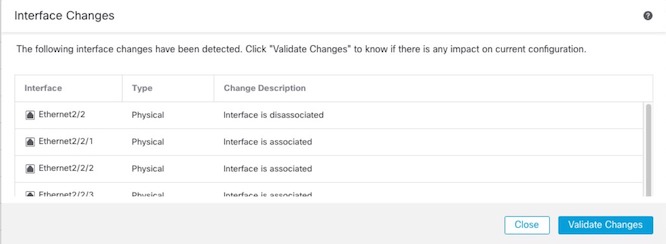 Modifications de l'interface