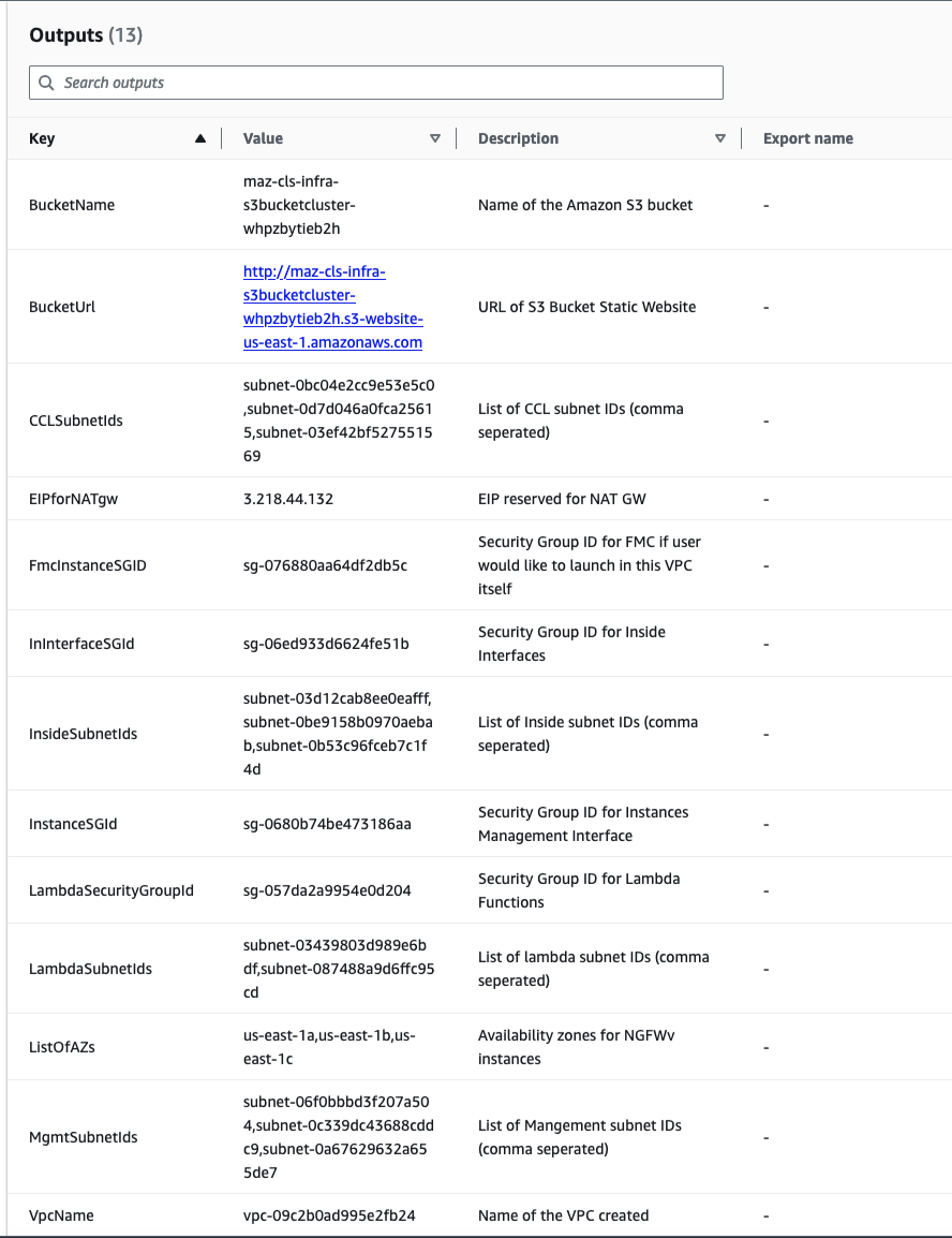 Sortie de infrastructure.yaml