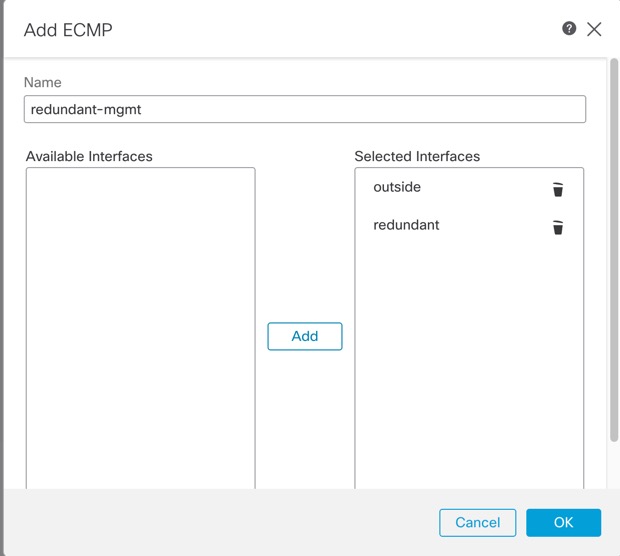 添加 ECMP 区域