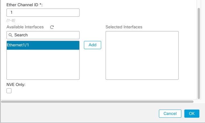 Interfaces disponibles